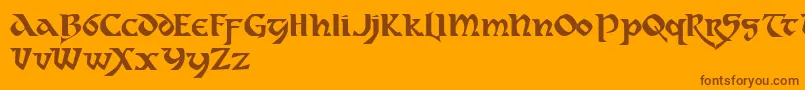 dahaut   Font – Brown Fonts on Orange Background