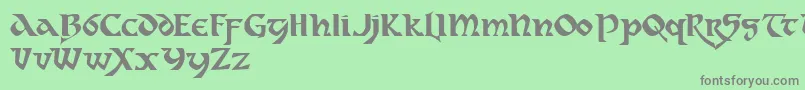 フォントdahaut   – 緑の背景に灰色の文字