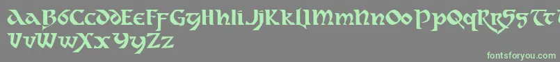 dahaut   Font – Green Fonts on Gray Background