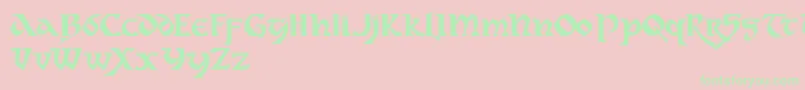 dahaut   Font – Green Fonts on Pink Background