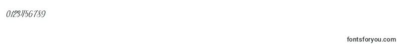 フォントdahlia script Italic – 数字と数値のためのフォント