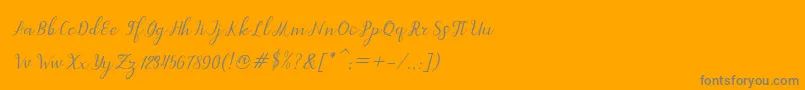 Шрифт dahlia script Italic – серые шрифты на оранжевом фоне