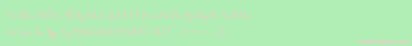 dahlia script Font – Pink Fonts on Green Background