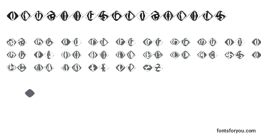 A fonte Johannesgdiamonds – alfabeto, números, caracteres especiais