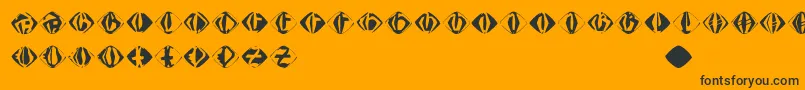 Шрифт Johannesgdiamonds – чёрные шрифты на оранжевом фоне