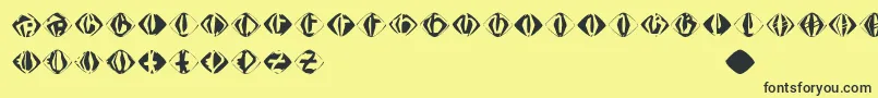 Johannesgdiamonds Font – Black Fonts on Yellow Background