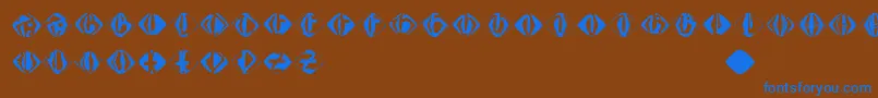 Johannesgdiamonds-Schriftart – Blaue Schriften auf braunem Hintergrund