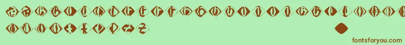 Johannesgdiamonds-fontti – ruskeat fontit vihreällä taustalla