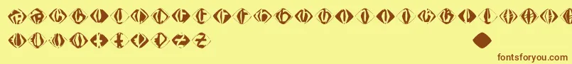 Johannesgdiamonds-fontti – ruskeat fontit keltaisella taustalla