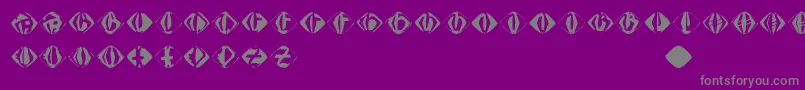 フォントJohannesgdiamonds – 紫の背景に灰色の文字