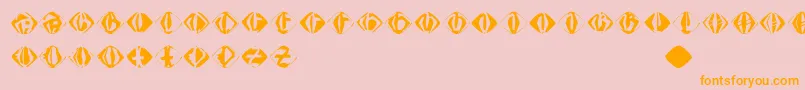 Johannesgdiamonds-fontti – oranssit fontit vaaleanpunaisella taustalla