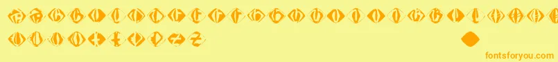 Police Johannesgdiamonds – polices orange sur fond jaune