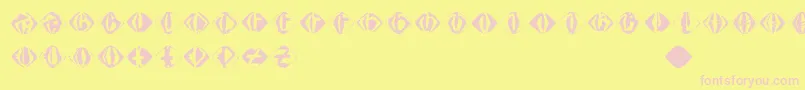Johannesgdiamonds-Schriftart – Rosa Schriften auf gelbem Hintergrund
