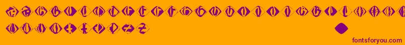 Шрифт Johannesgdiamonds – фиолетовые шрифты на оранжевом фоне