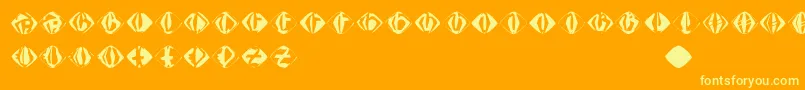 Johannesgdiamonds-Schriftart – Gelbe Schriften auf orangefarbenem Hintergrund