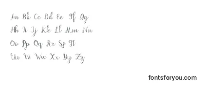 Schriftart Dahlia script