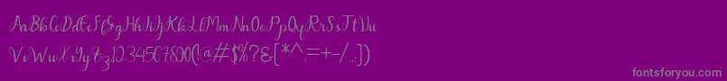 Weitere Informationen zur Dahlia-Schriftart Dahlia-Schriftart – Graue Schriften auf violettem Hintergrund
