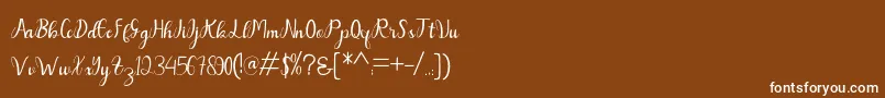 Dahlia Font – White Fonts on Brown Background