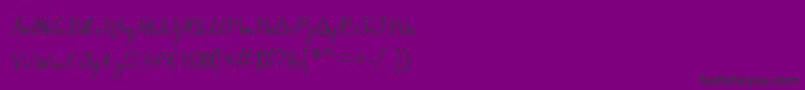 Dahlia Font – Black Fonts on Purple Background