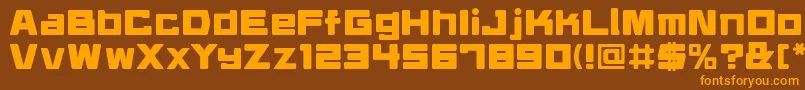 daidrr   Font – Orange Fonts on Brown Background