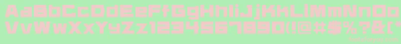 daidrr  -fontti – vaaleanpunaiset fontit vihreällä taustalla