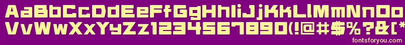daidrr   Font – Yellow Fonts on Purple Background