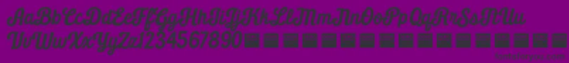 Daily Grind   Demo-Schriftart – Schwarze Schriften auf violettem Hintergrund