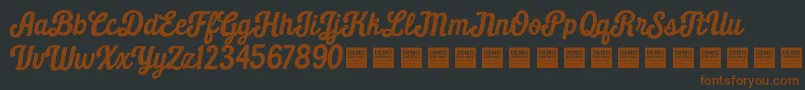 Daily Grind   Demo Font – Brown Fonts on Black Background