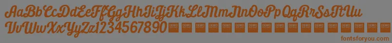 Daily Grind   Demo Font – Brown Fonts on Gray Background