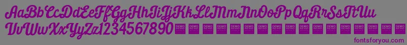 Daily Grind   Demo Font – Purple Fonts on Gray Background