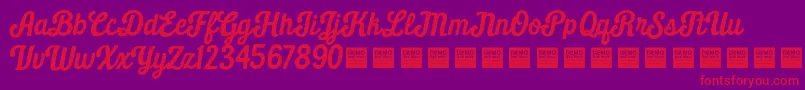 Daily Grind   Demo Font – Red Fonts on Purple Background