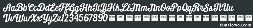 Шрифт Daily Grind   Demo – белые шрифты
