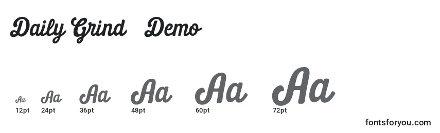 Daily Grind   Demo Font Sizes