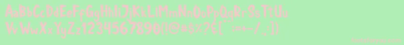 Daily Milk Font – Pink Fonts on Green Background