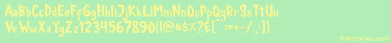 Daily Milk Font – Yellow Fonts on Green Background