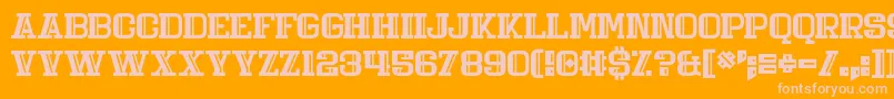 フォントDaily Mix 4 – オレンジの背景にピンクのフォント