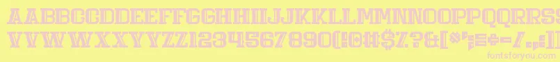 Daily Mix 4 Font – Pink Fonts on Yellow Background