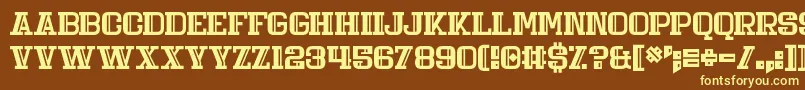 Шрифт Daily Mix 4 – жёлтые шрифты на коричневом фоне