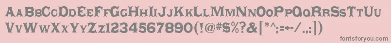 Daisy Regular Font – Gray Fonts on Pink Background