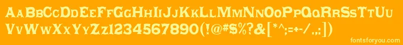 Daisy Regular Font – Yellow Fonts on Orange Background