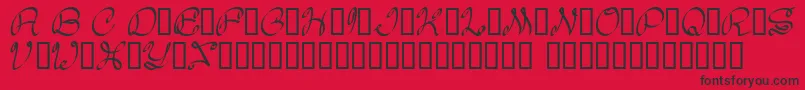 Daisy Font – Black Fonts on Red Background