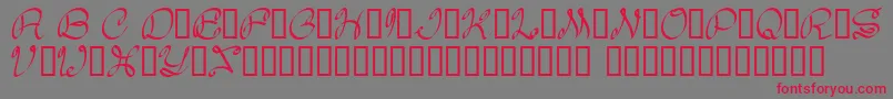 Daisy Font – Red Fonts on Gray Background