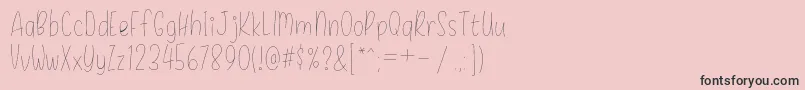 DaisyRae Thin-Schriftart – Schwarze Schriften auf rosa Hintergrund