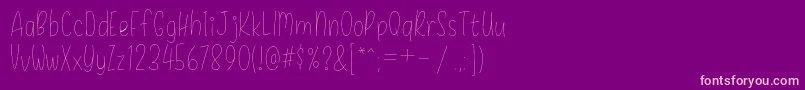 DaisyRae Thin Font – Pink Fonts on Purple Background