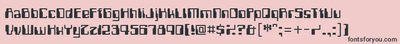 Computerfont Font – Black Fonts on Pink Background