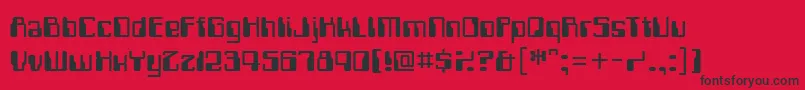 フォントComputerfont – 赤い背景に黒い文字