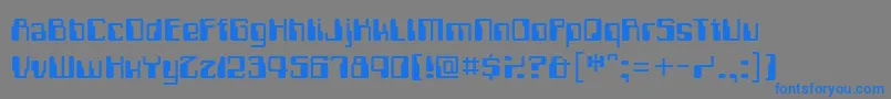 Computerfont Font – Blue Fonts on Gray Background