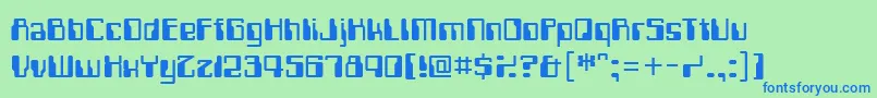 フォントComputerfont – 青い文字は緑の背景です。