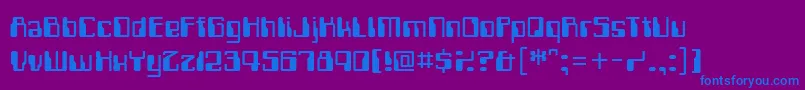 Computerfont Font – Blue Fonts on Purple Background