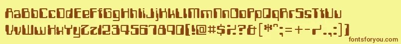 Computerfont Font – Brown Fonts on Yellow Background